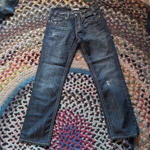 Mek Phoenix Straight Denim blue jeans, Size 34" #denim #distressed